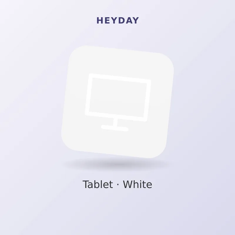 heyday 12.9" Tablet, White